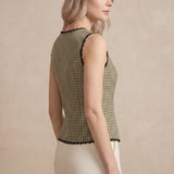 Avelisse Monroe | Plaid Boat Neck Tank Top