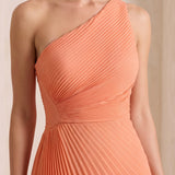 Amélisse Laurent | Pleated One Shoulder Wedding Guest Dress