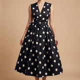 Monroe Celestine | Polkadot Wrap Midi Dress
