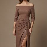 Ardena | Off-Shoulder Slit Evening Dress