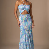 Aurelia Fiora | Floral Cut Out Maxi Dress