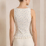 Léonie Fleur | Floral Chiffon Wrap Tank Top