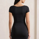 Noéline Ravelle | Lace Boat Neck Mini Dress