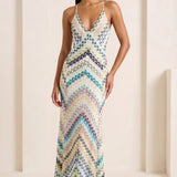 Alessia Monroe | Graphic Print Maxi Dress