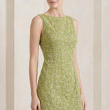 Elowira Céleste | Embroidered Boat Neck Mini Dress