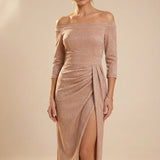 Ardena | Off-Shoulder Slit Evening Dress