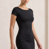 Noéline Ravelle | Lace Boat Neck Mini Dress