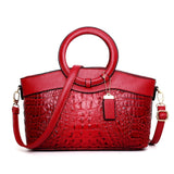 Oriana | Crocodile Pattern Handbag Top Handle Shoulder Strap