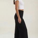Dominique | Wide Leg Trousers High Waist Front Pleats