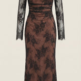 Isolde Amara | Lace Maxi Evening Dress