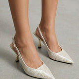 Vivienne Celeste | Slingback Pointed Toe Pumps