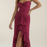 Rosalie Evienne | Ruffle High Low Wedding Guest Dress