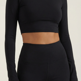 Monvera | Two Piece Bodysuit Set Long Sleeve Top Wide Leg Pants