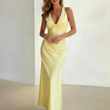 Selene Auréa | Twist Front Halter Maxi Dress