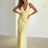 Selene Auréa | Twist Front Halter Maxi Dress