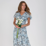 Ariana | Floral Print Short Sleeve Dress