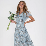 Ariana | Floral Print Short Sleeve Dress