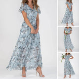 Ariana | Floral Print Short Sleeve Dress