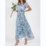 Ariana | Floral Print Short Sleeve Dress