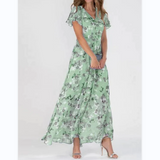 Ariana | Floral Print Short Sleeve Dress