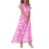 Ariana | Floral Print Short Sleeve Dress
