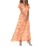 Ariana | Floral Print Short Sleeve Dress