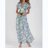 Ariana | Floral Print Short Sleeve Dress