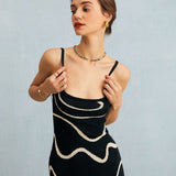 Serene Curve | Bodycon Midi Dress with Mermaid Hem