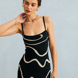 Serene Curve | Bodycon Midi Dress with Mermaid Hem