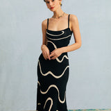 Serene Curve | Bodycon Midi Dress with Mermaid Hem