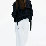 Élodor | Belted High Collar Trench Coat