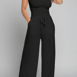 Victoria | Off Shoulder Wide Leg Jumpsuit