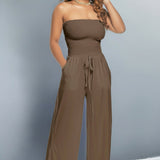 Victoria | Off Shoulder Wide Leg Jumpsuit