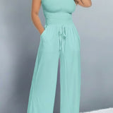 Victoria | Off Shoulder Wide Leg Jumpsuit