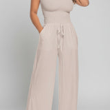 Victoria | Off Shoulder Wide Leg Jumpsuit