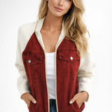 Maëlle Arden | Contrast Sleeve Denim Jacket