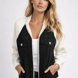 Maëlle Arden | Contrast Sleeve Denim Jacket