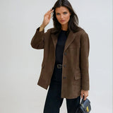 Sienna Atelier | Suede Look Tailored Blazer