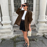 Sienna Atelier | Suede Look Tailored Blazer