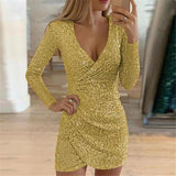 Isabelle Noir | Sequin Wrap Dress