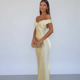 Elarae | Satin Backless Maxi Dress