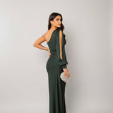 Aria | One-Shoulder Satin Wedding Guest Dress